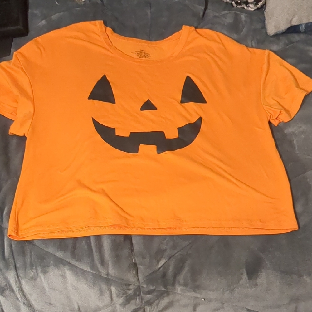 Pumpkin Face Crop Top